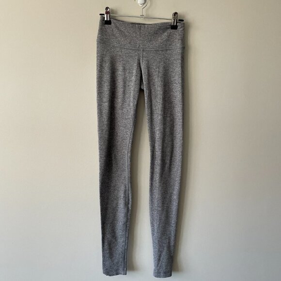 Lululemon Heathered Leggings High Rise Skinny Leg Gray 2 - Picture 2 of 7
